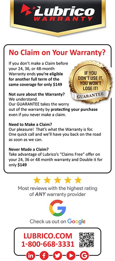  Lubrico's Warranty Packages